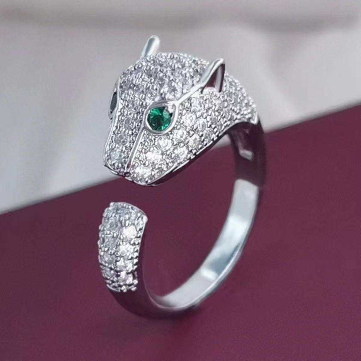European and American Exaggerated Personality Trendy People Open Mouth Eating Ring