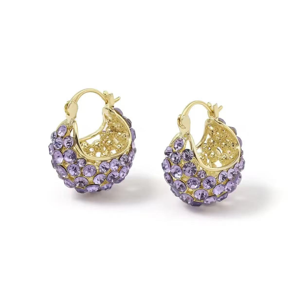Elegant and sophisticated purple earrings