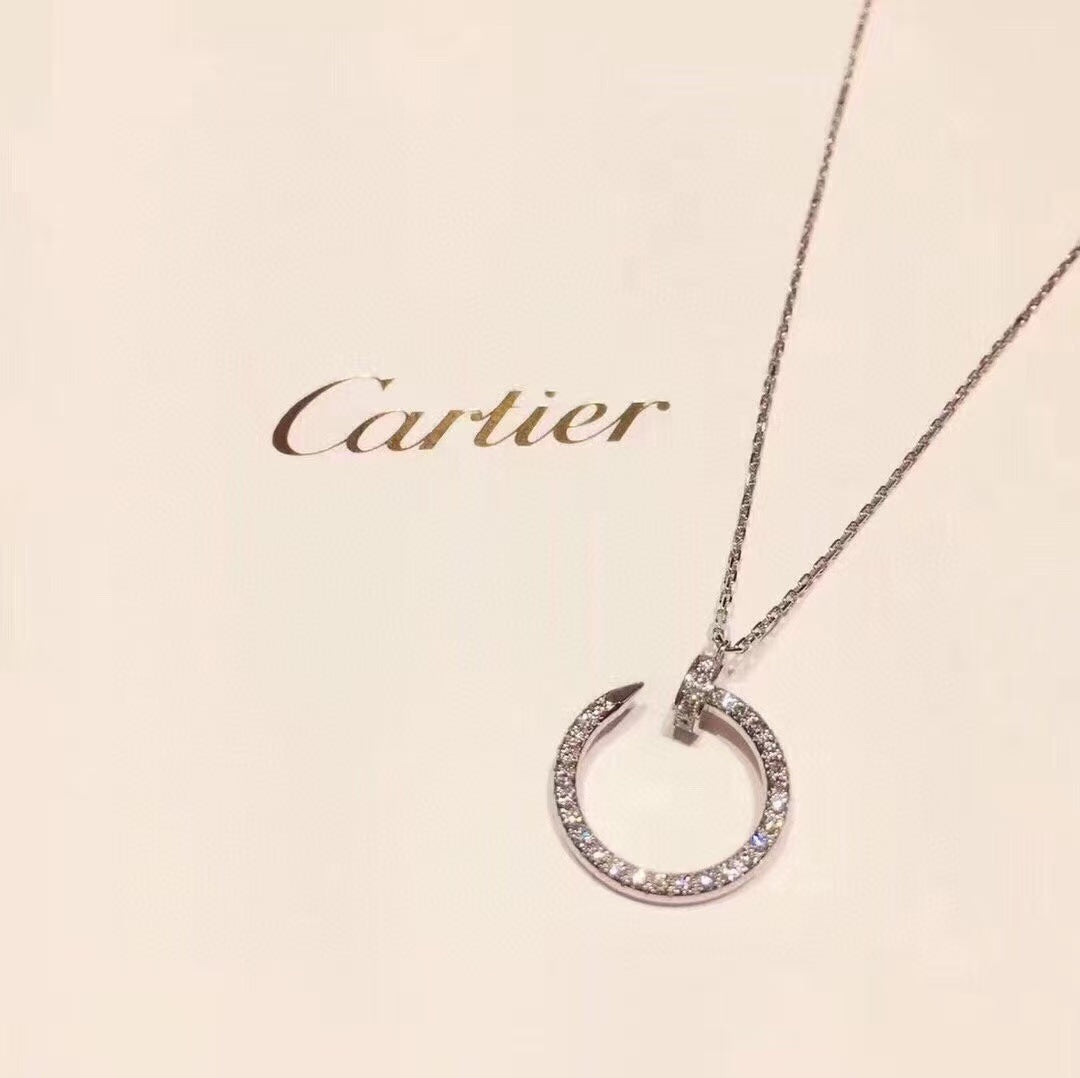 Cartier diamond stud necklace