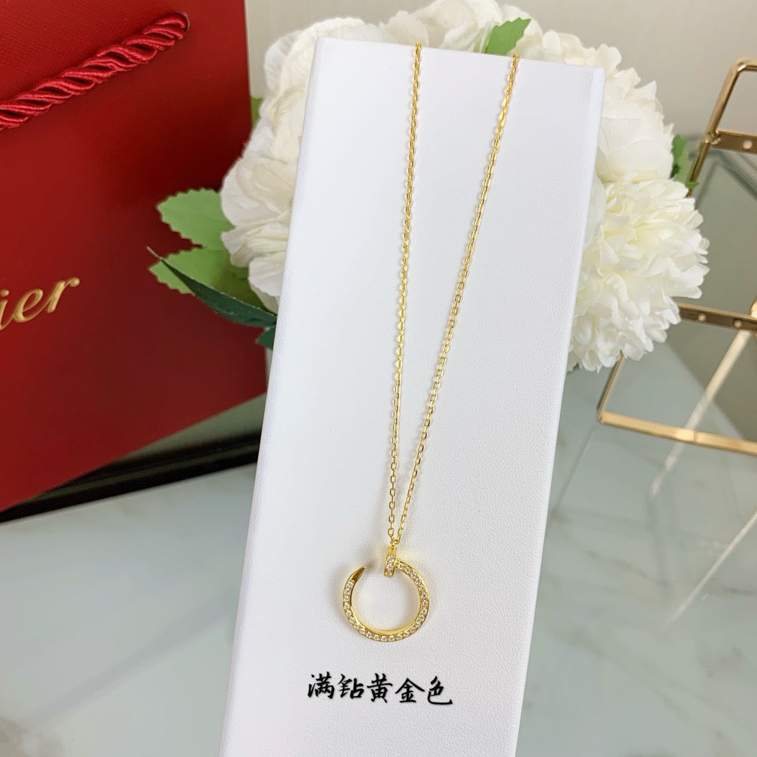 Cartier diamond stud necklace