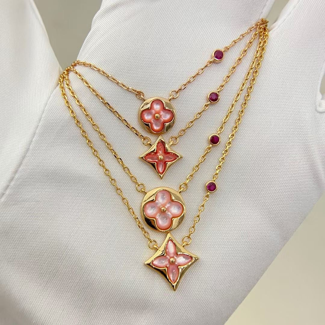 LV pink necklace