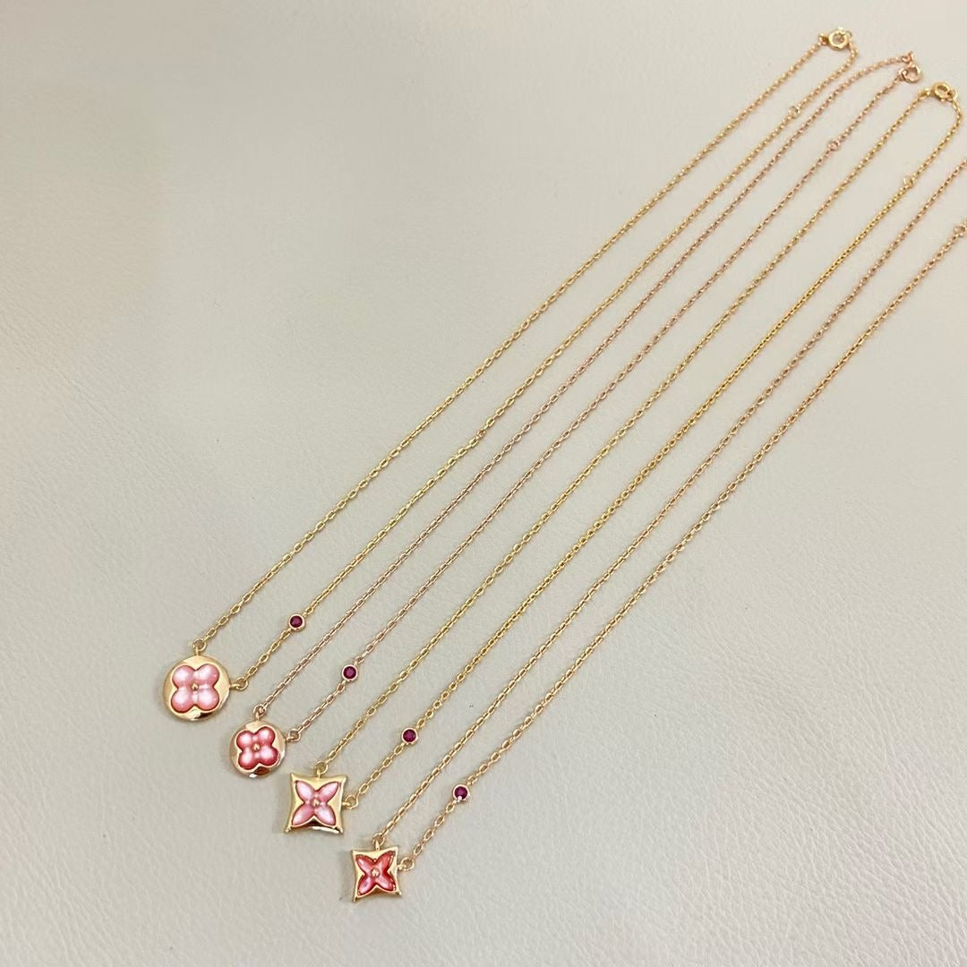 LV pink necklace