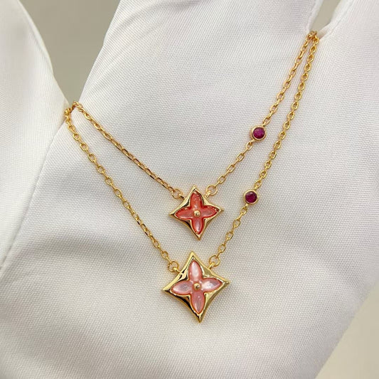 LV pink necklace