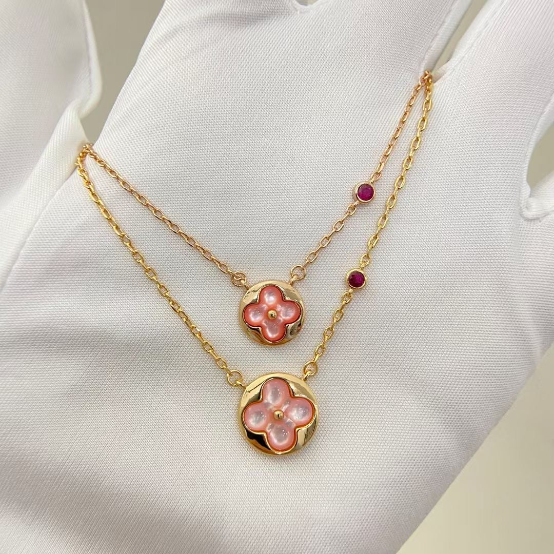 LV pink necklace