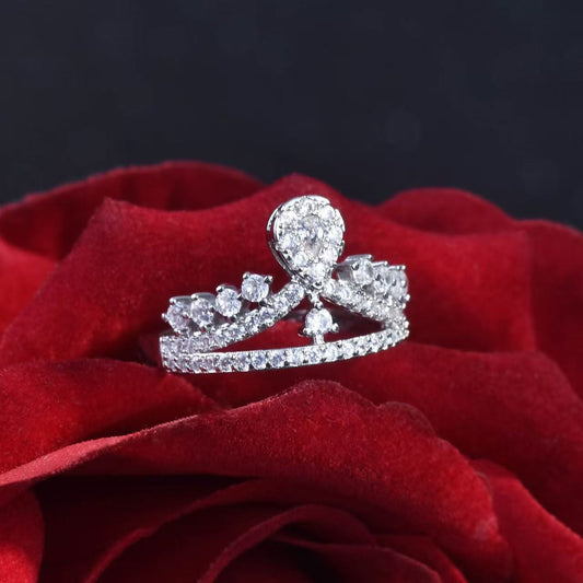 micro inlaid diamond ring for women