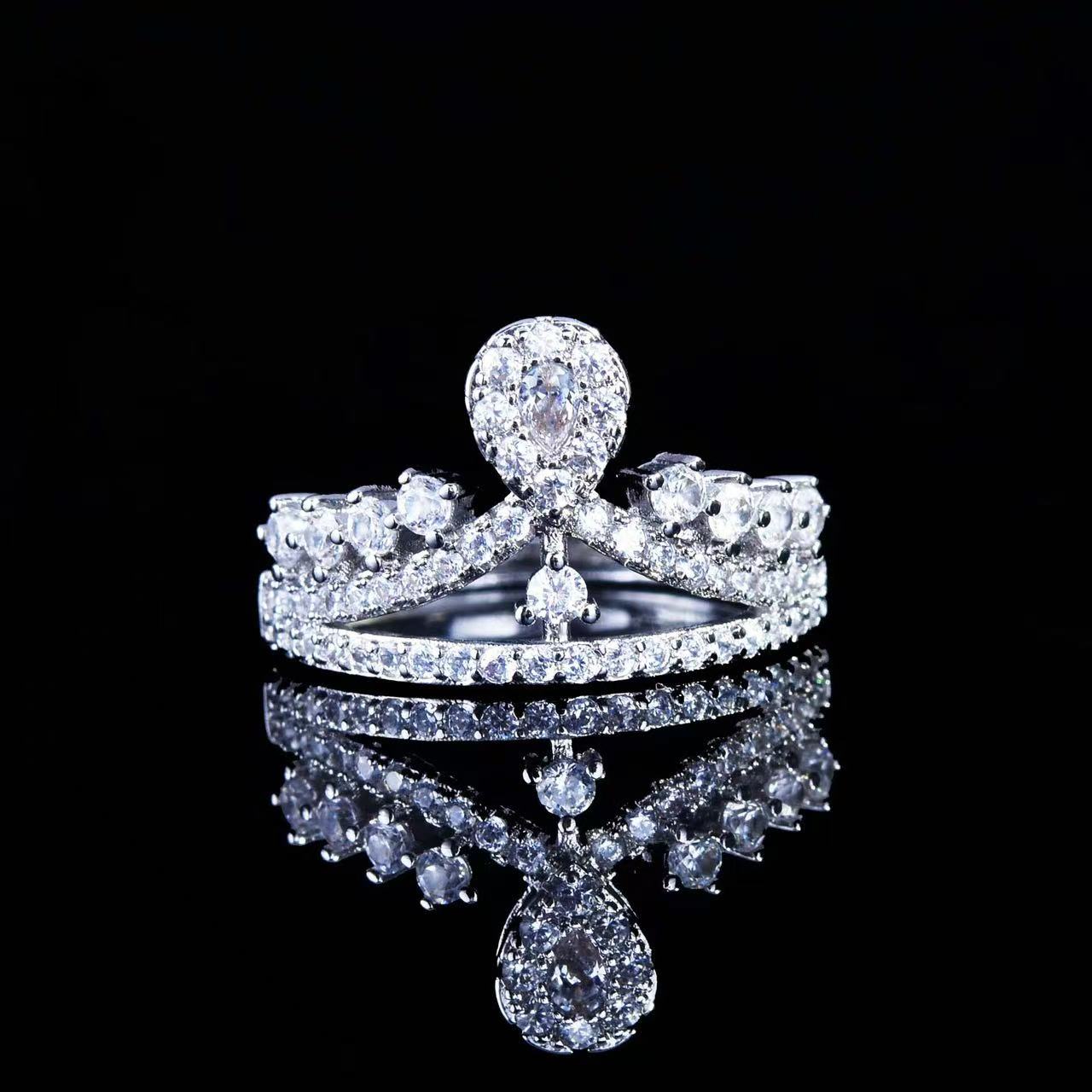 micro inlaid diamond ring for women