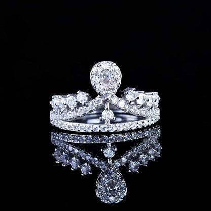 micro inlaid diamond ring for women