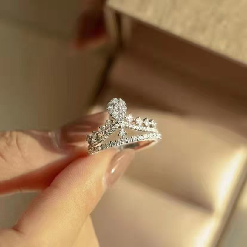 micro inlaid diamond ring for women