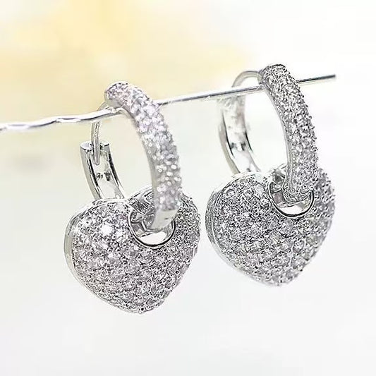 full diamond temperament earrings