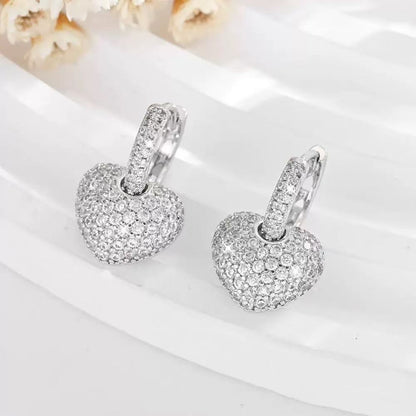 full diamond temperament earrings