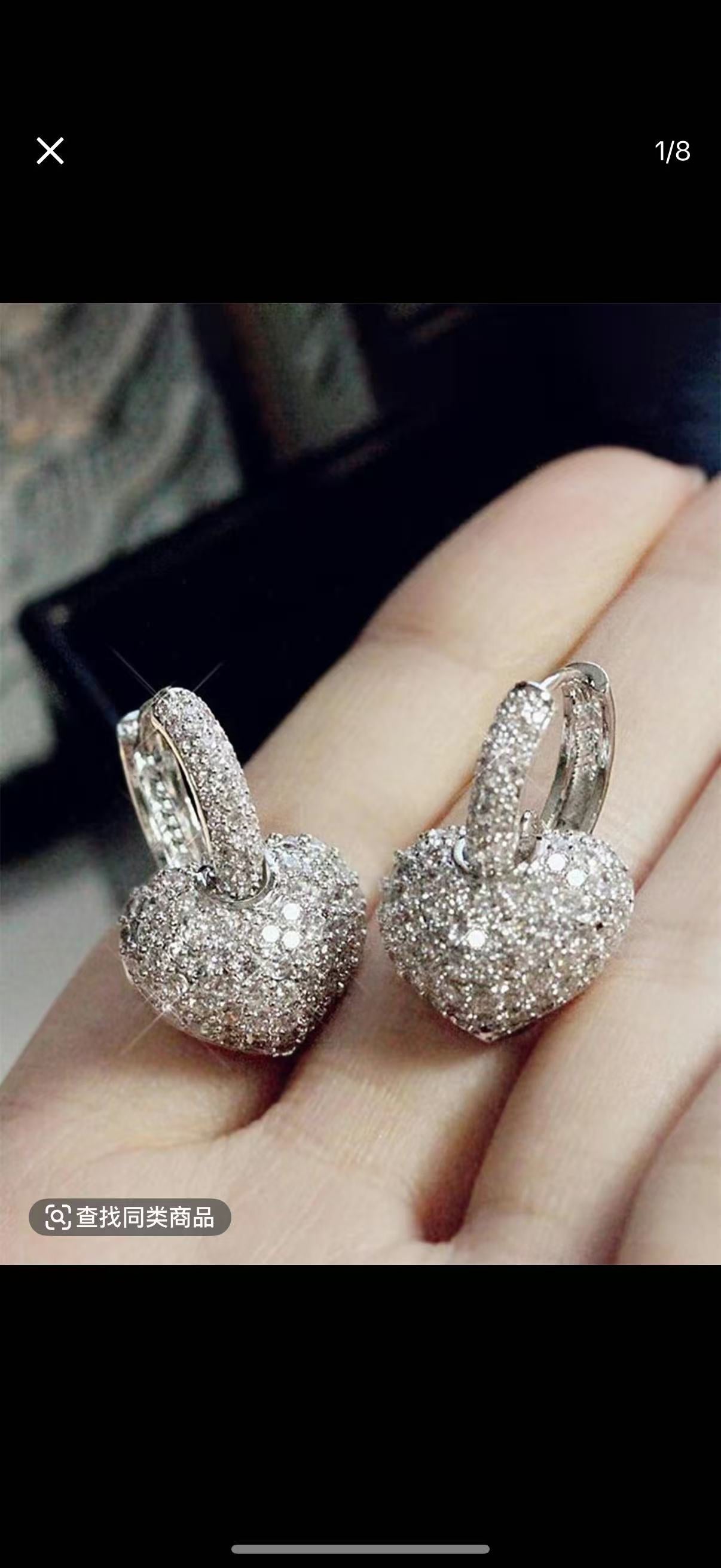 full diamond temperament earrings