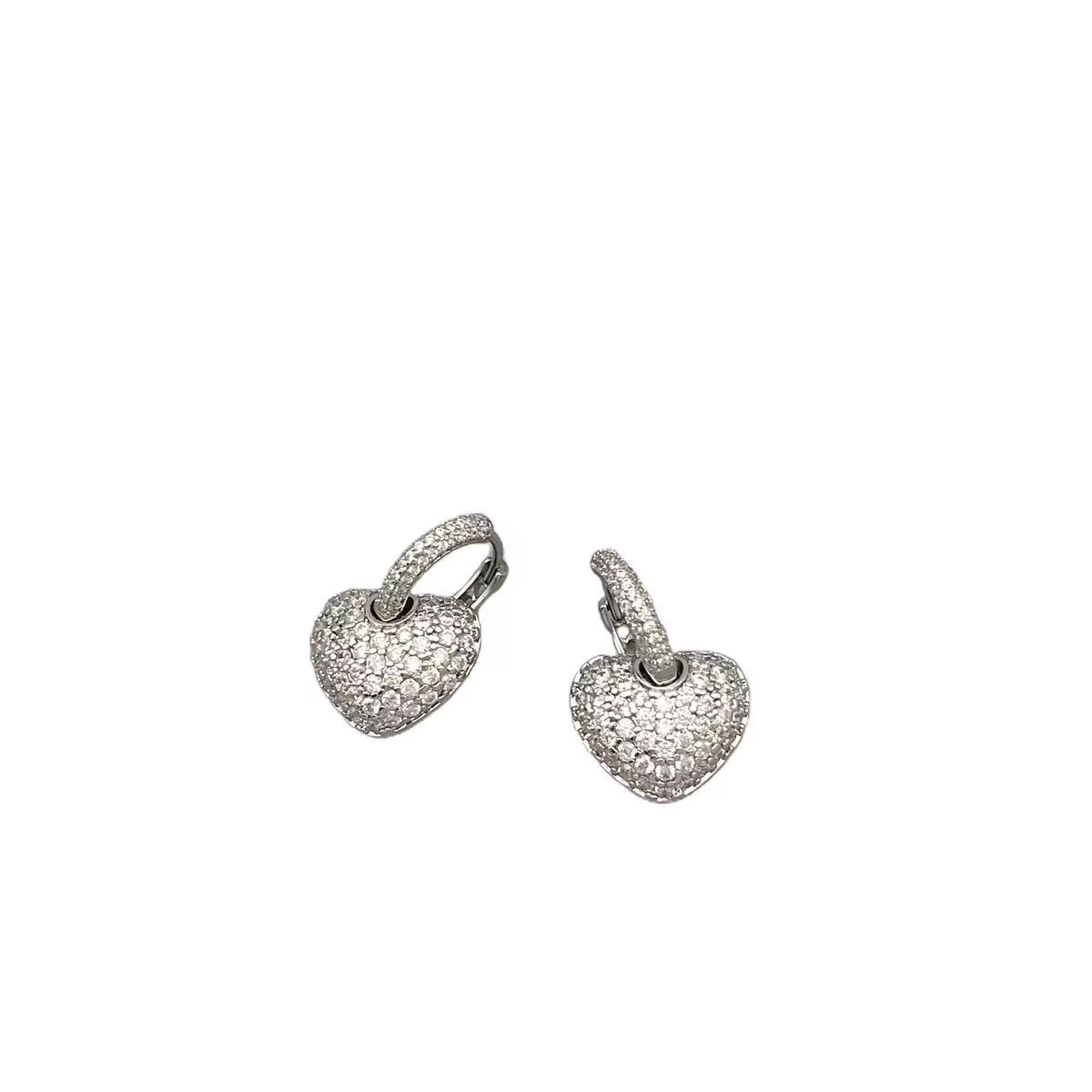 full diamond temperament earrings