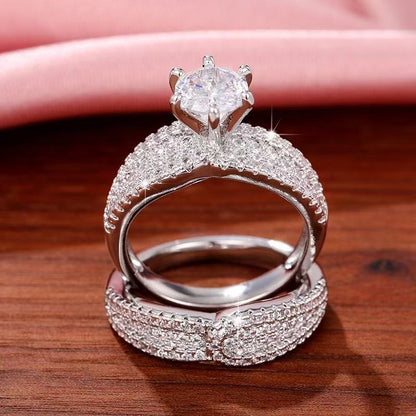 flash diamond engagement set ring