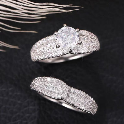 flash diamond engagement set ring