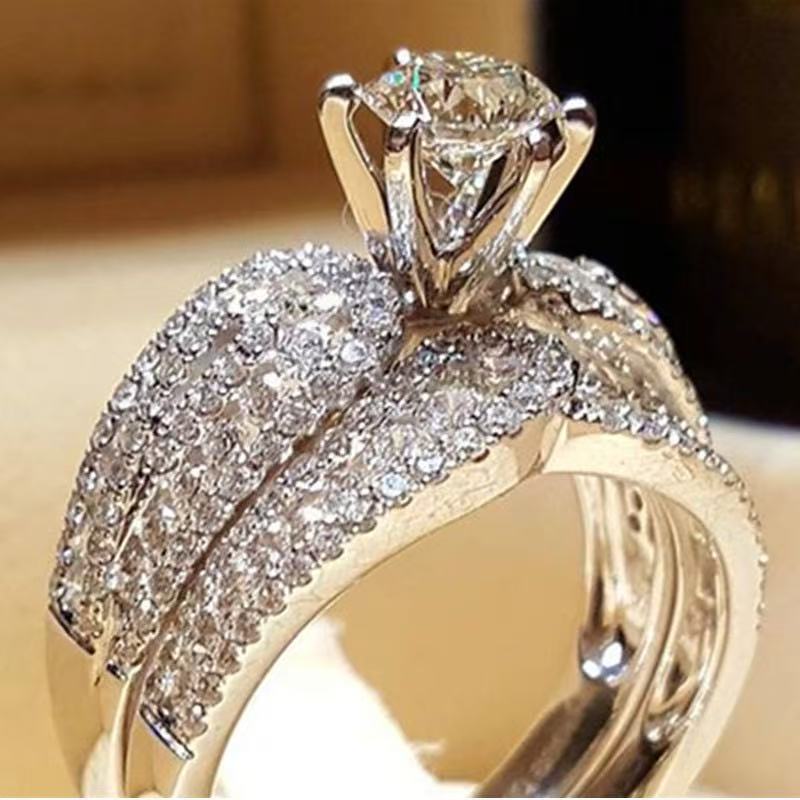 flash diamond engagement set ring