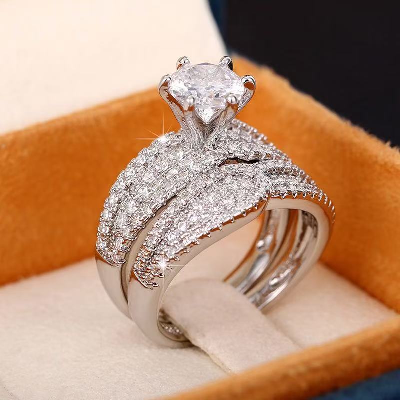 flash diamond engagement set ring