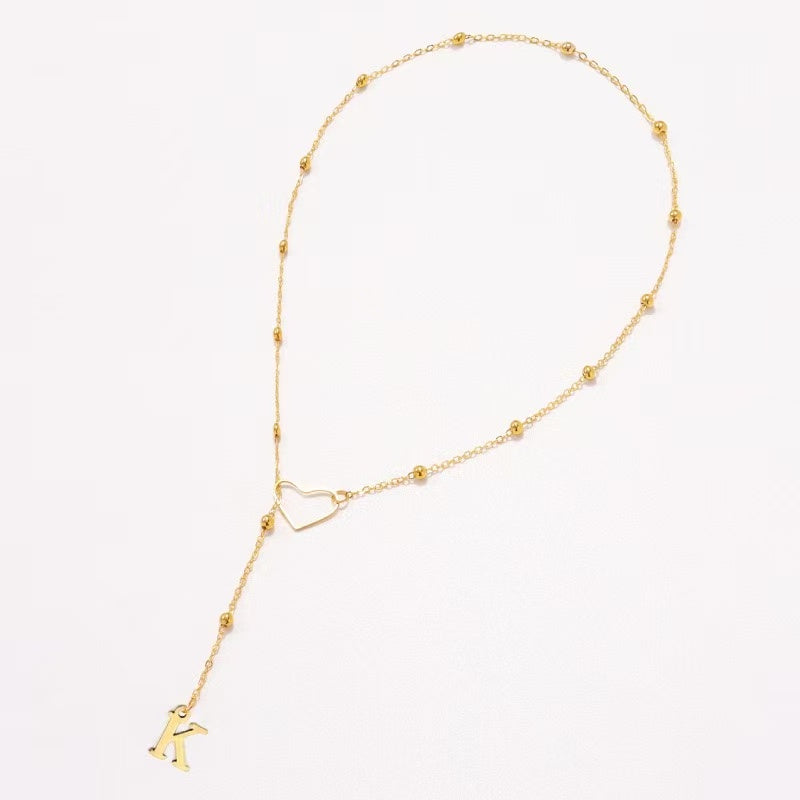 26 Letter Stainless Steel Bead Chain Lock Bone Chain