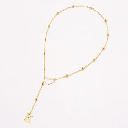 26 Letter Stainless Steel Bead Chain Lock Bone Chain