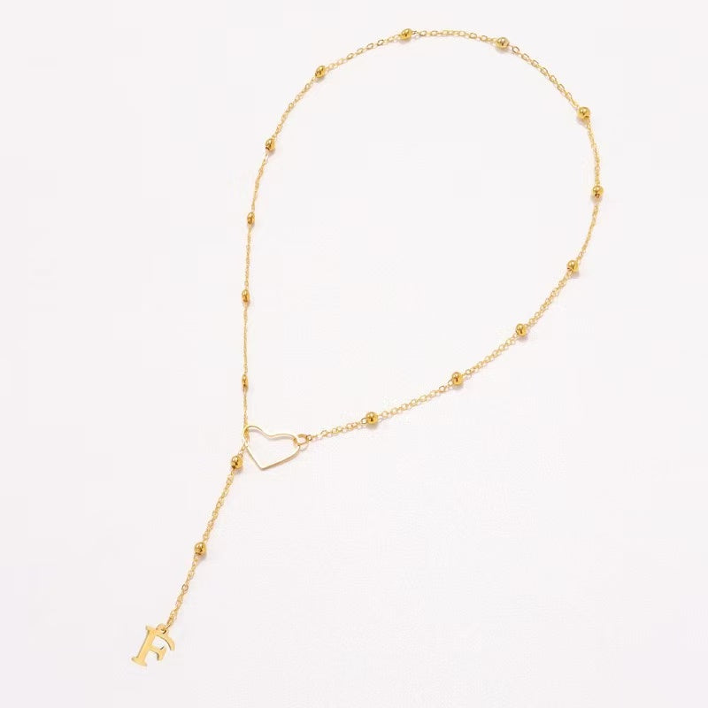 26 Letter Stainless Steel Bead Chain Lock Bone Chain