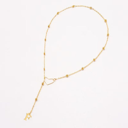 26 Letter Stainless Steel Bead Chain Lock Bone Chain