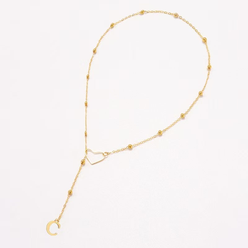 26 Letter Stainless Steel Bead Chain Lock Bone Chain