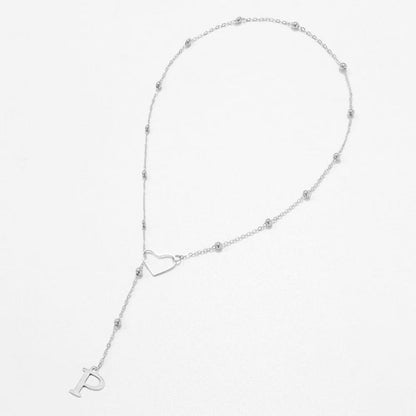 26 Letter Stainless Steel Bead Chain Lock Bone Chain