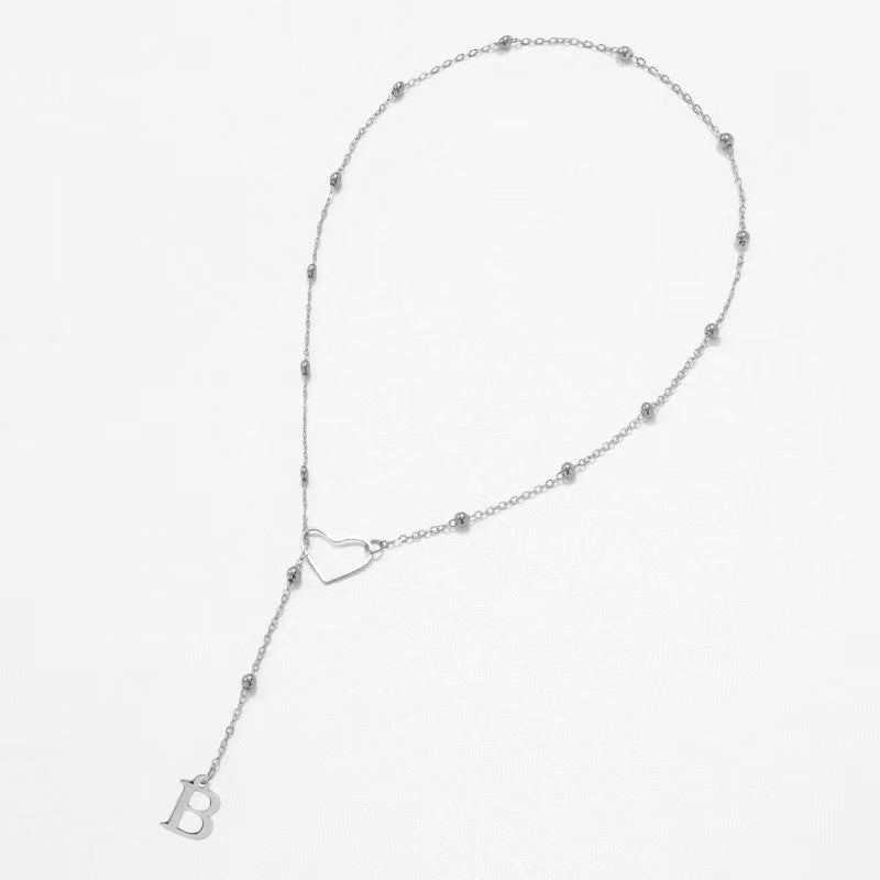 26 Letter Stainless Steel Bead Chain Lock Bone Chain