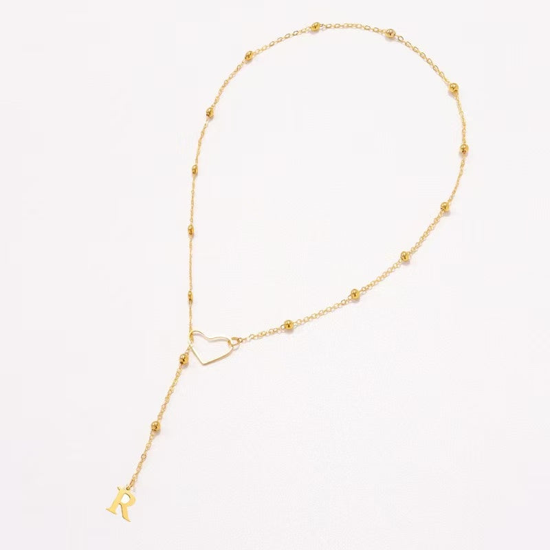 26 Letter Stainless Steel Bead Chain Lock Bone Chain