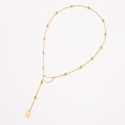 26 Letter Stainless Steel Bead Chain Lock Bone Chain