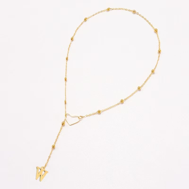 26 Letter Stainless Steel Bead Chain Lock Bone Chain