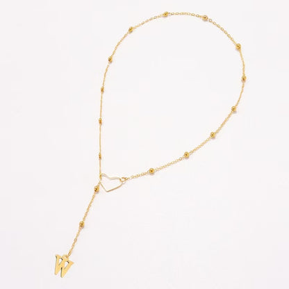 26 Letter Stainless Steel Bead Chain Lock Bone Chain