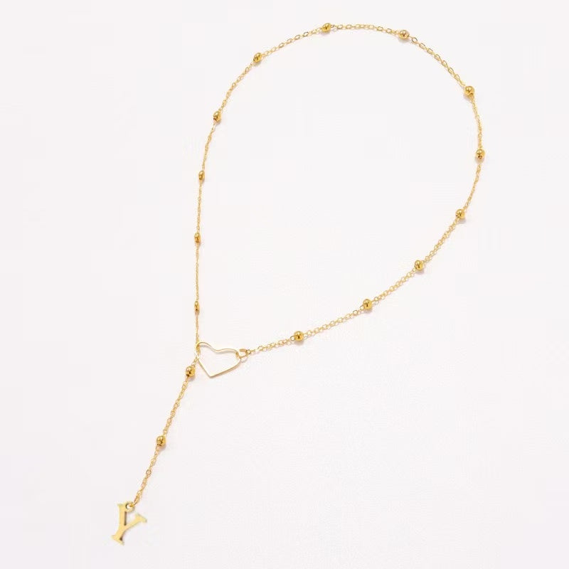 26 Letter Stainless Steel Bead Chain Lock Bone Chain