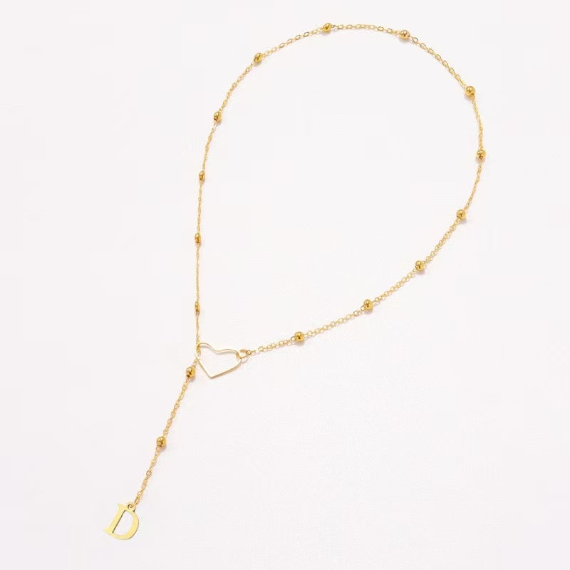 26 Letter Stainless Steel Bead Chain Lock Bone Chain