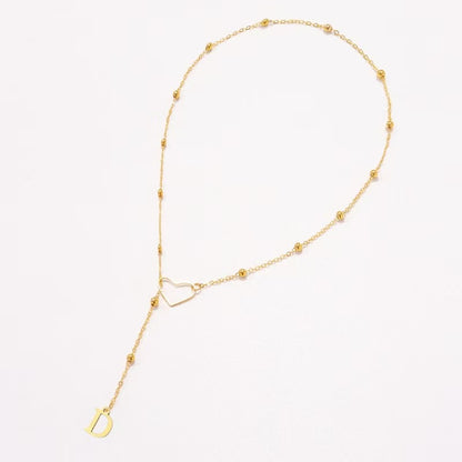 26 Letter Stainless Steel Bead Chain Lock Bone Chain