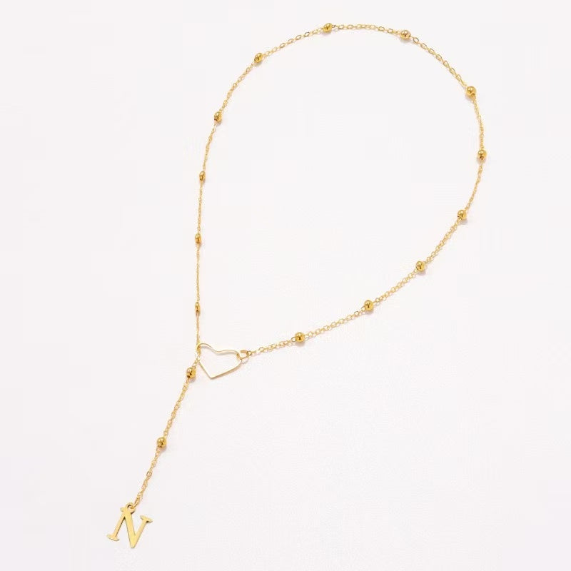 26 Letter Stainless Steel Bead Chain Lock Bone Chain