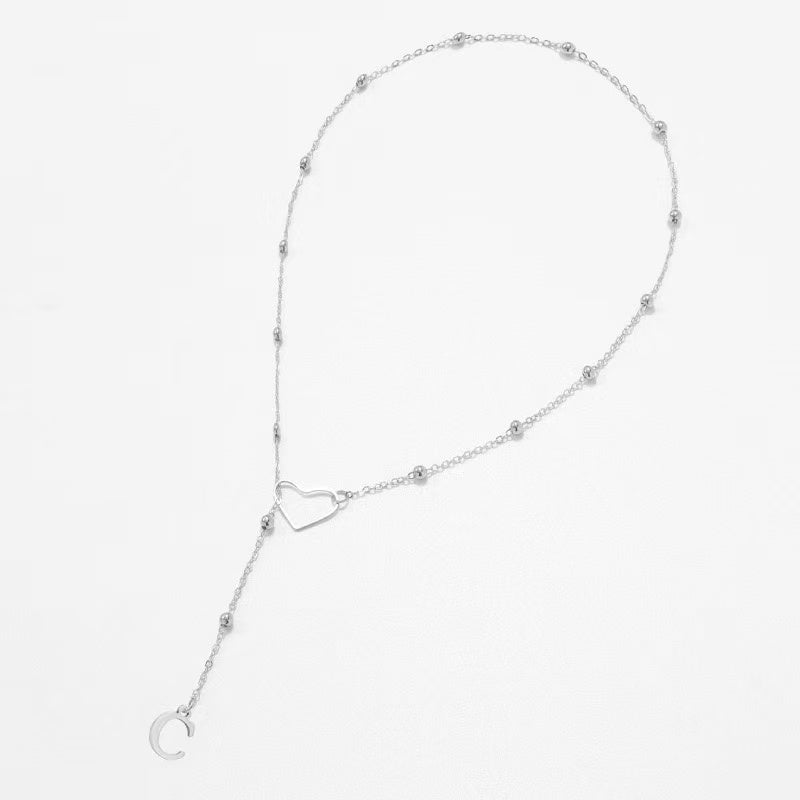26 Letter Stainless Steel Bead Chain Lock Bone Chain
