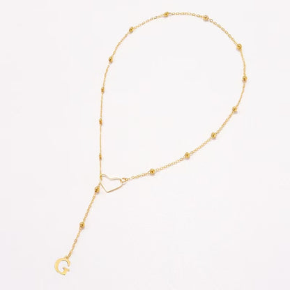 26 Letter Stainless Steel Bead Chain Lock Bone Chain