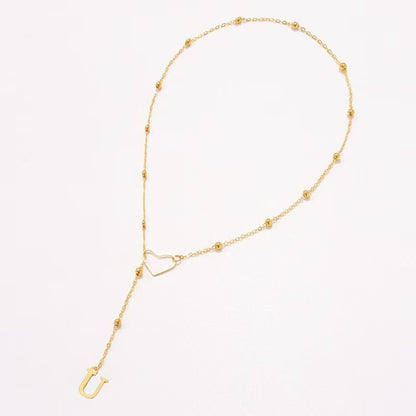 26 Letter Stainless Steel Bead Chain Lock Bone Chain