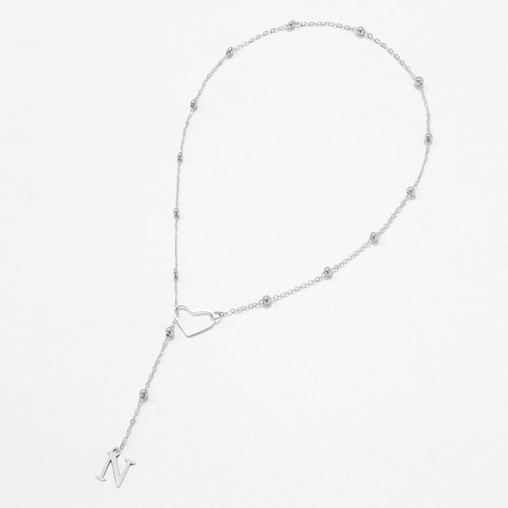 26 Letter Stainless Steel Bead Chain Lock Bone Chain