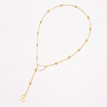 26 Letter Stainless Steel Bead Chain Lock Bone Chain