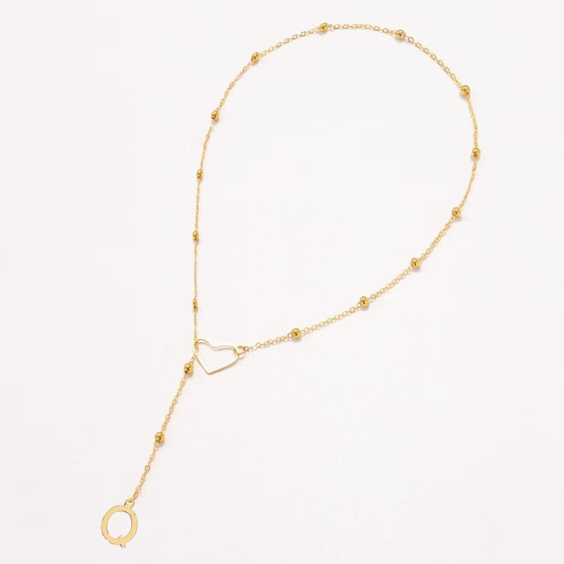 26 Letter Stainless Steel Bead Chain Lock Bone Chain