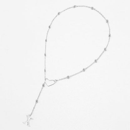 26 Letter Stainless Steel Bead Chain Lock Bone Chain