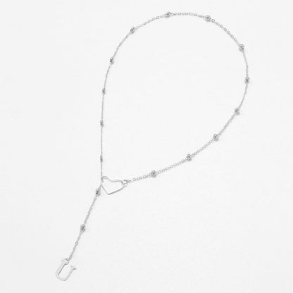 26 Letter Stainless Steel Bead Chain Lock Bone Chain