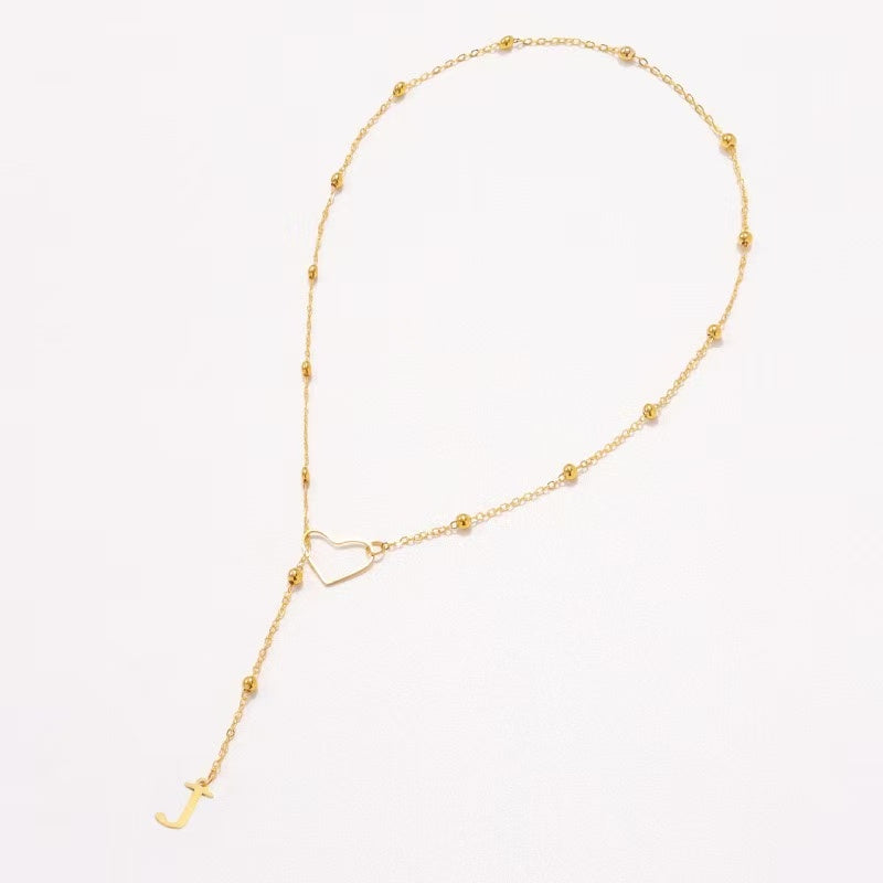 26 Letter Stainless Steel Bead Chain Lock Bone Chain