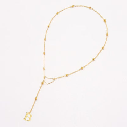26 Letter Stainless Steel Bead Chain Lock Bone Chain