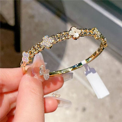 French Sweet Zircon Mother Flower Bracelet