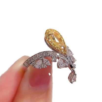 carbon diamond coronation crown ring