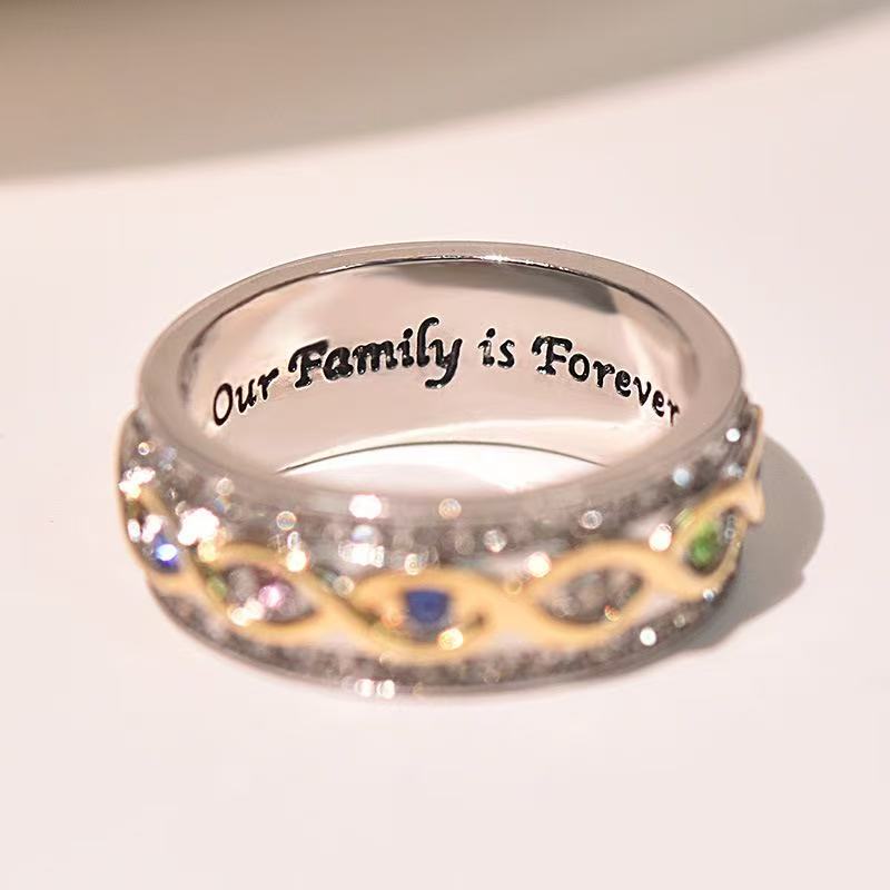 18k Gold Plated Full Diamond Double Color Ring