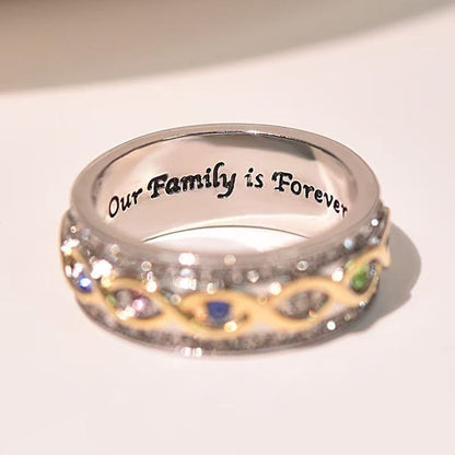 18k Gold Plated Full Diamond Double Color Ring