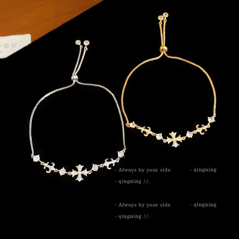 cross shaped bracelet, light luxury